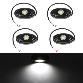 

4Pcs Car Under Wheel Lights 800LM 9 LED Rock Light for Jeep Wrangler Off-Road
