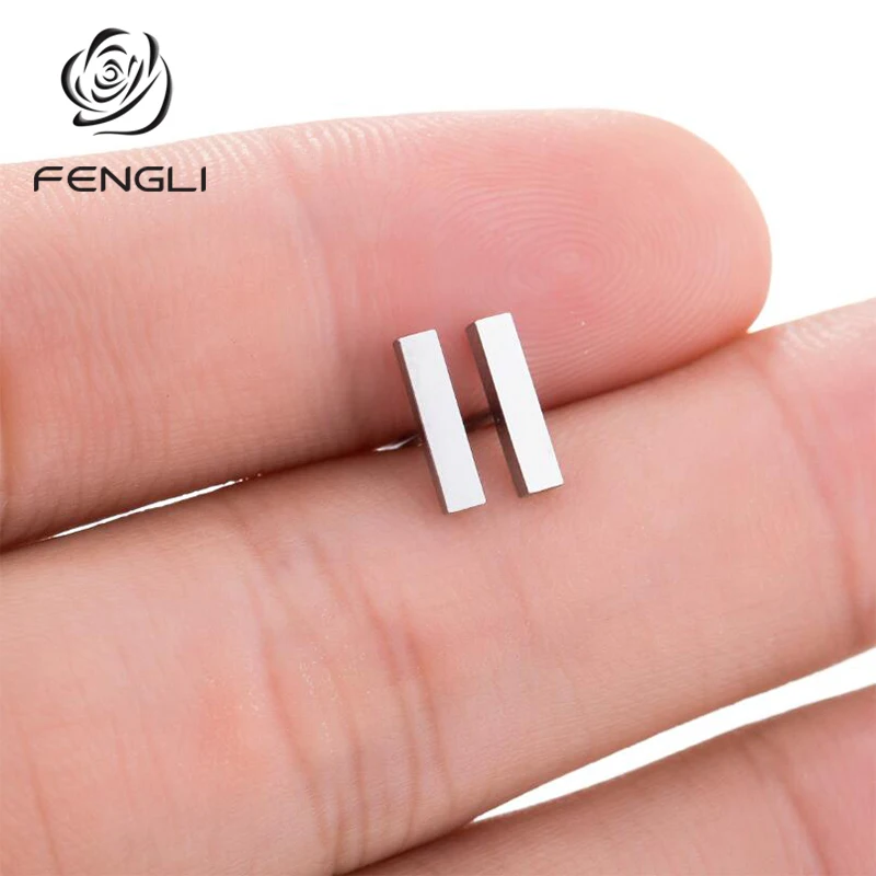 FENGLI винтажные Квадратные Серьги Pendientes серебряные круглые серьги из нержавеющей стали для женщин и мужчин из нержавеющей стали Прямая поставка