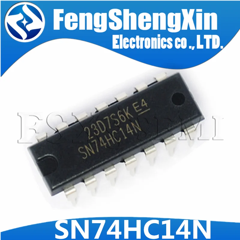 

100 шт./лот новые SN74HC14N DIP-14 74HC14 74HC14N шестигранные инверторы