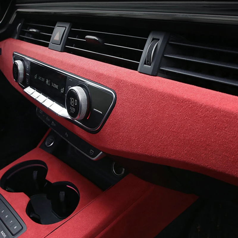 Для Audi A4 B9 автомобильные аксессуары замшевый кожаный чехол для центральной консоли