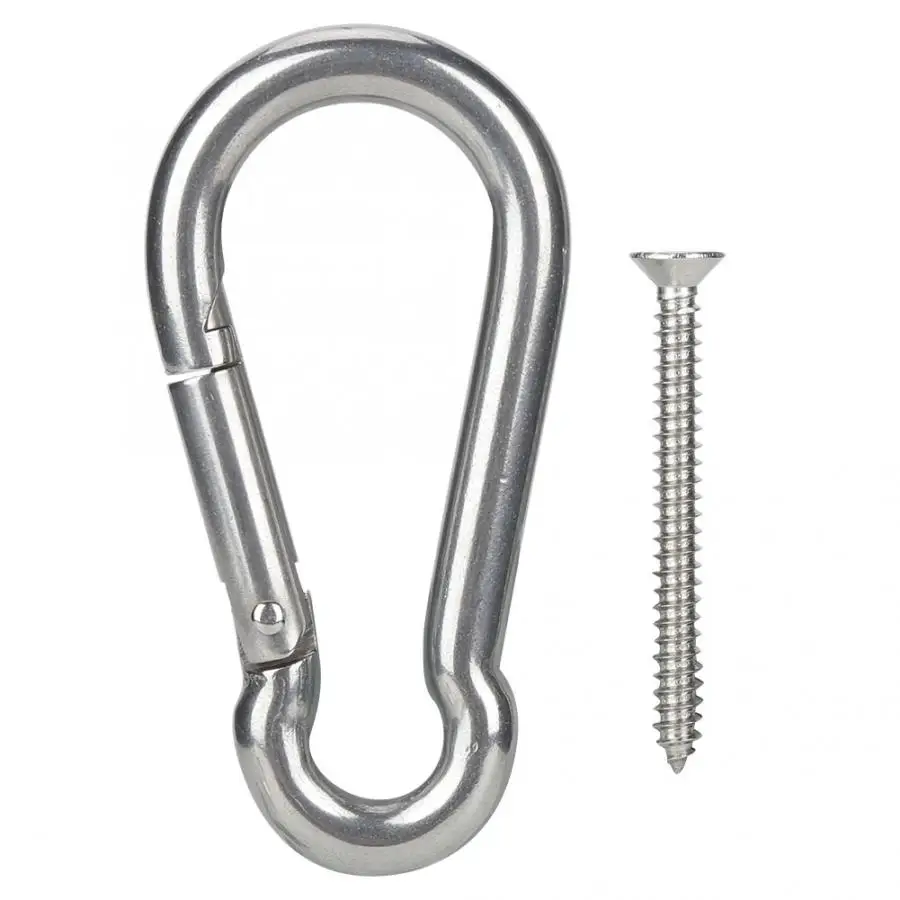 2pcsMultifunction крюк для гамака из нержавеющей стали для йоги, подвесная пластина для тренажерного зала с песком, кронштейн для крепления на открытом воздухе, поворотное крепление, аксессуары