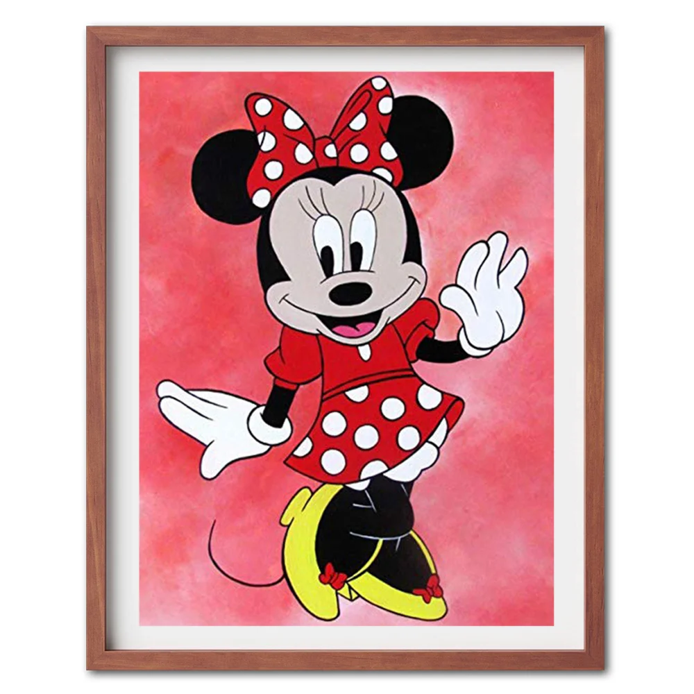 Disney 5D Diamond Painting Round Drill Diamond Embroidery Animals Mickey Minnie Mouse Pictures Of Rhinestones Mosaic Home Decor