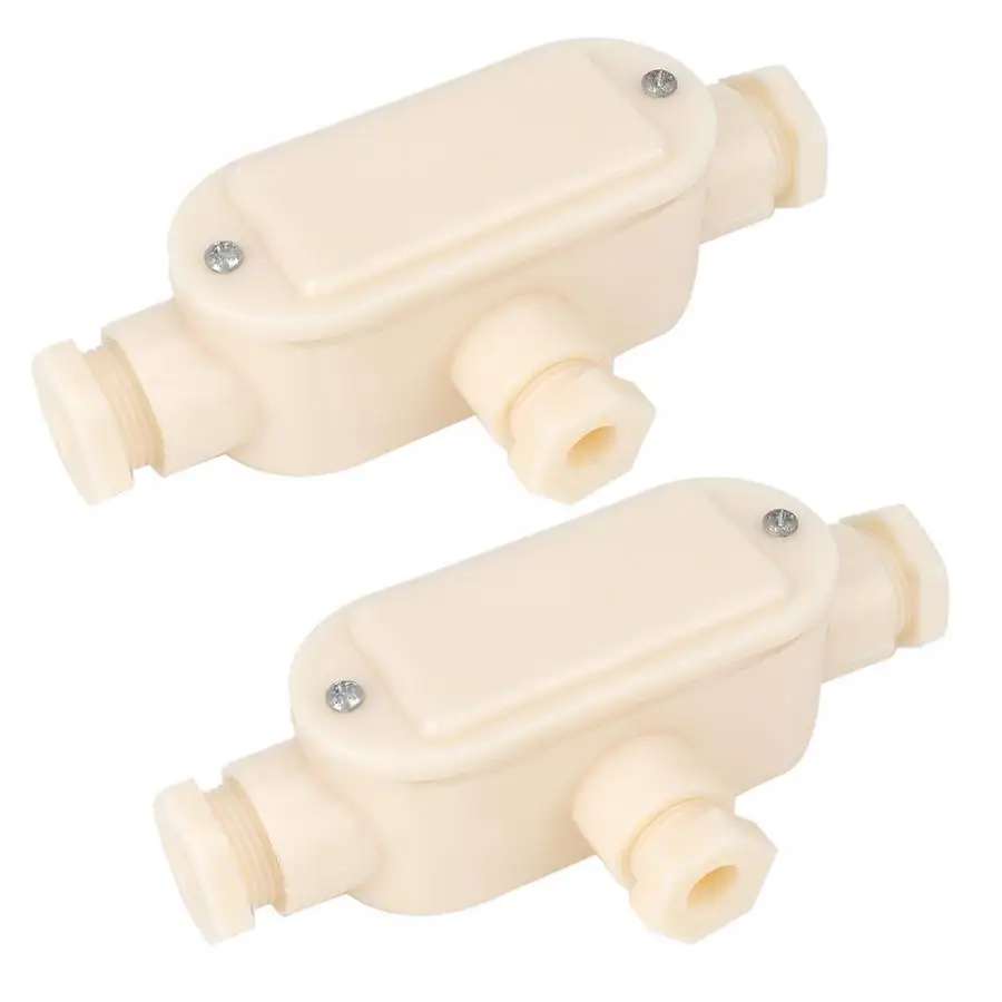 

2PCS 3/4Way Waterproof Cable Connector Junction Box For Underwater Lights/Fountains 9.8mm Wire Diameter