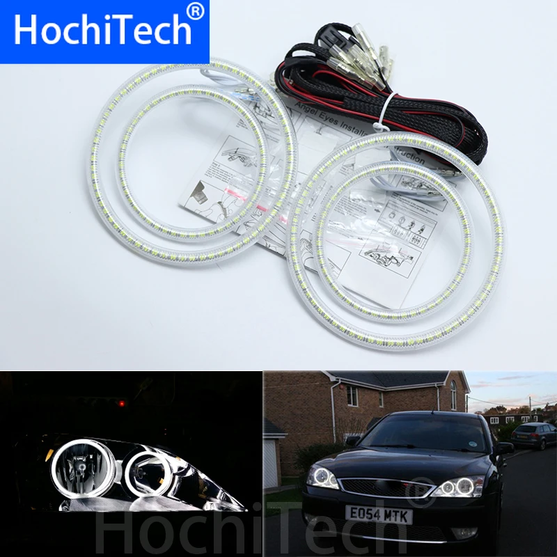 For FORD Mondeo MK3 2001-2007 Car Styling Ultra bright SMD white LED angel eyes 2600LM 12V halo ring kit daytime running light | Автомобили