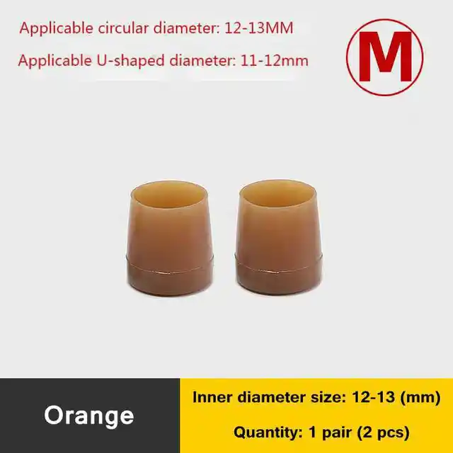Silencer Heel Protector Round Shape Woman High heels Protective Cover Non-slip Wearable Heel Cover Shockproof Accessories Orange-M