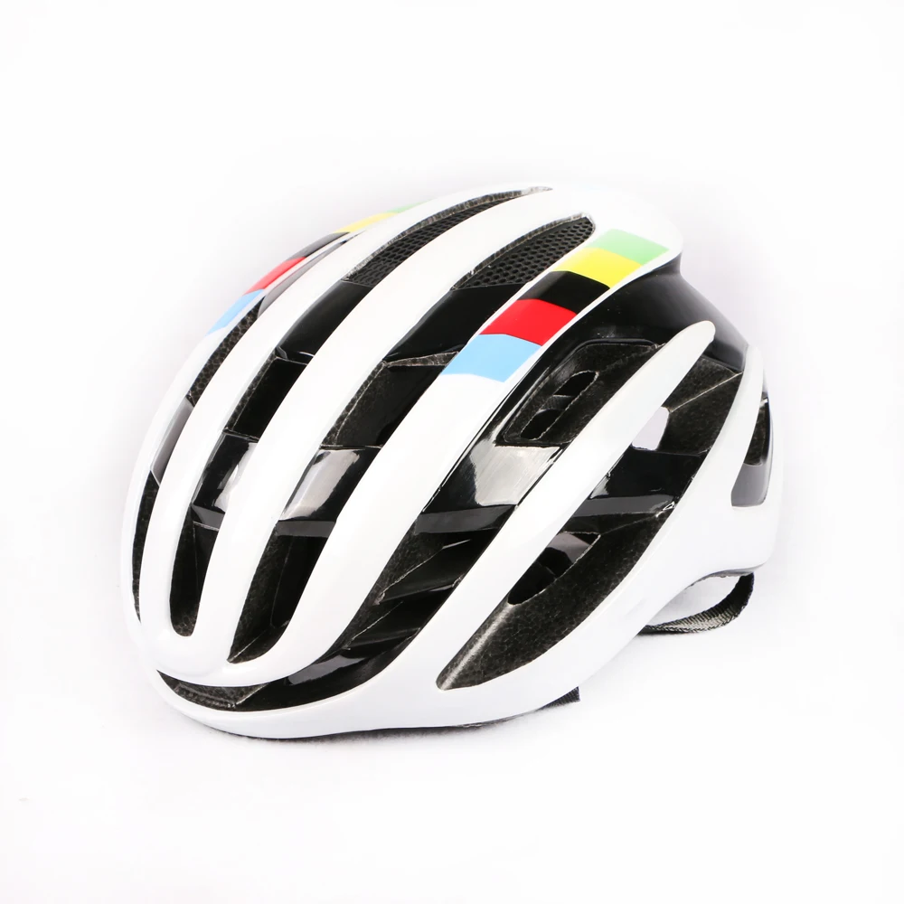 New Air Cycling Helmet Racing Road Bike Aerodynamics Wind Helmet Men Sports Aero Bicycle Helmet Casco Ciclismo - Цвет: world champion