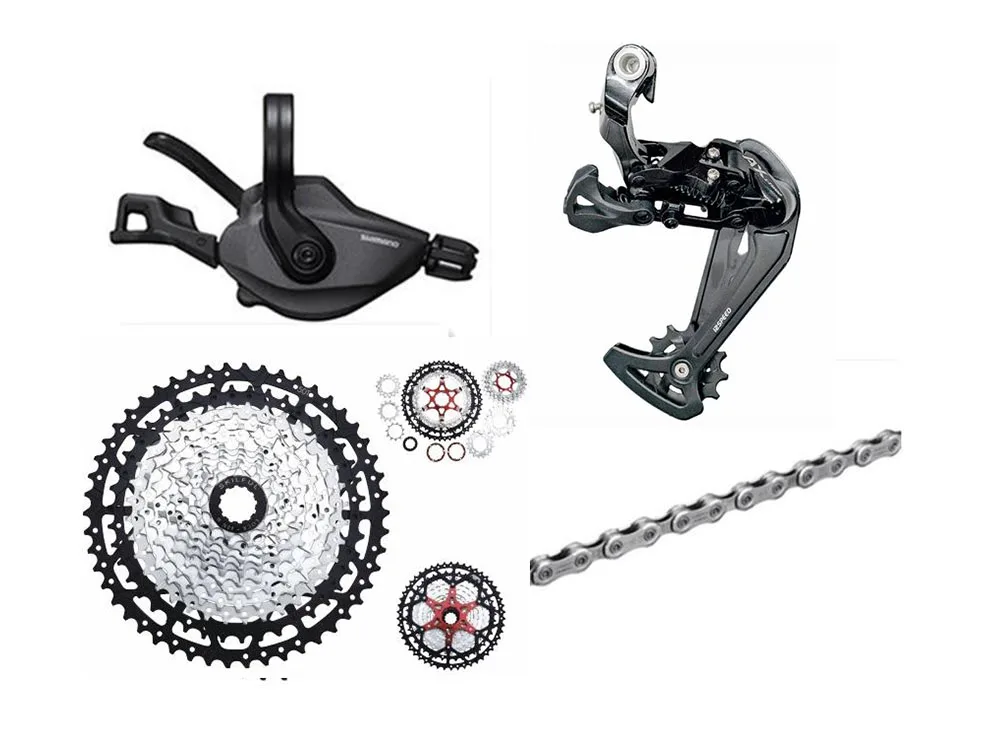 

SHIMANO DEORE XT M8100 groupset 12s MTB bike Trigger Shifter + LTWOO rear derailleur + YBN chain + skilful cassette 11-50T