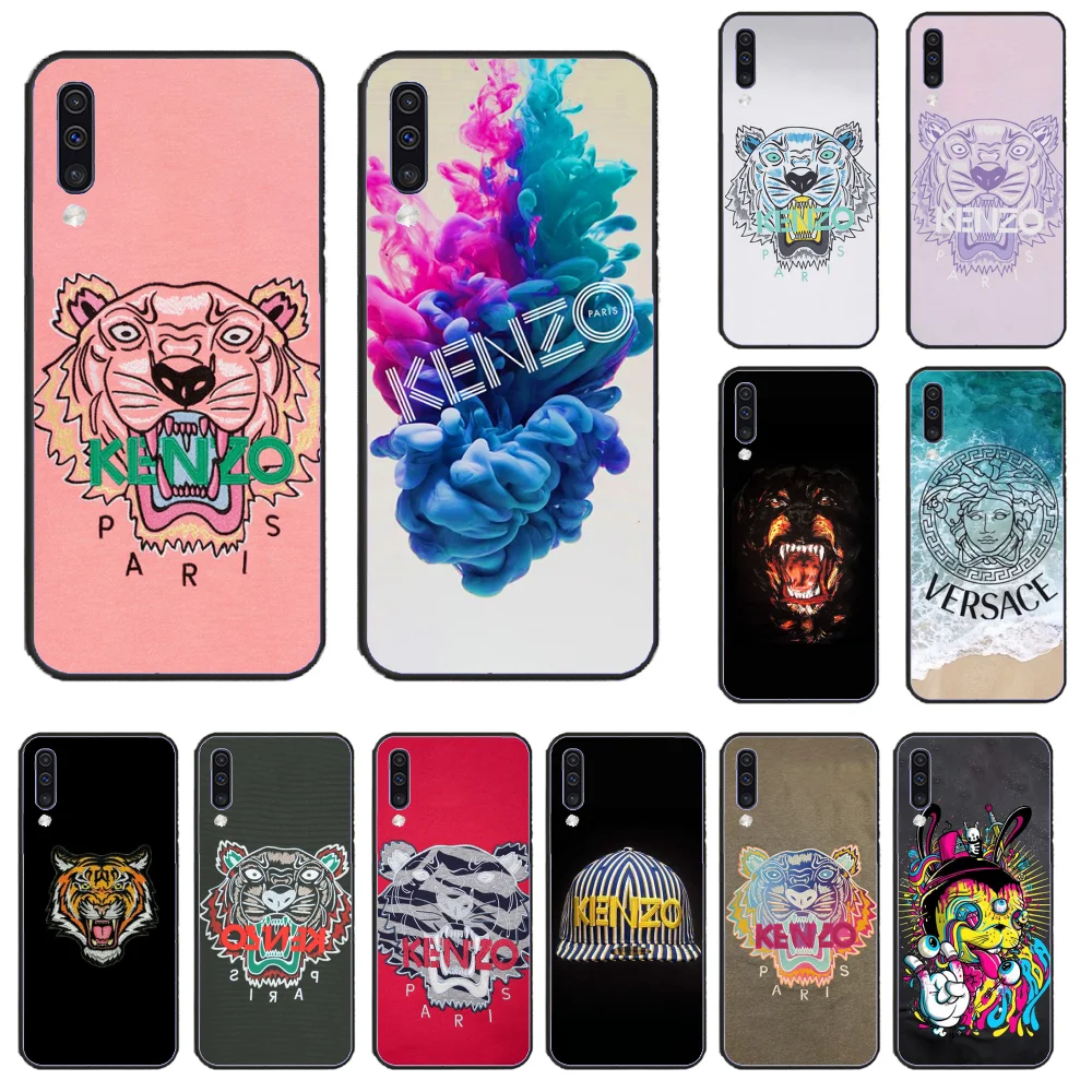 

For Samsung A50 Tiger head Luxury brand DIY Luxury Phone Case For Samsung A50 60 70 A6 2018 plus A8 2018 A7 A9 750 920