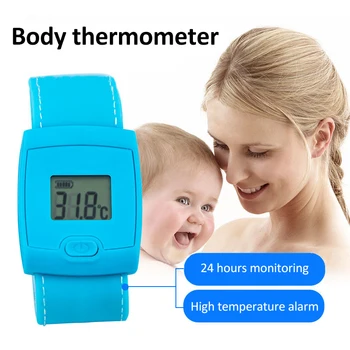 

Kids Digital Bluetooth Armband Thermometer Fever Alarm Monitor Measurement Tool Baby Care Smart Bluetooth Thermometer