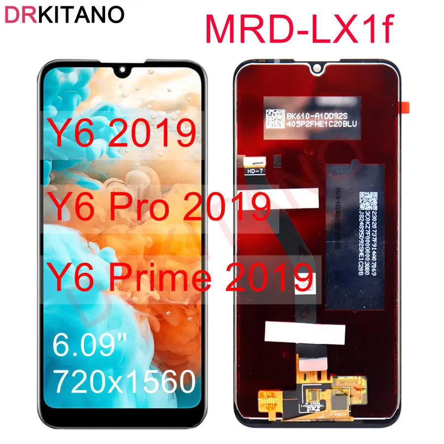 ЖК дисплей для HUAWEI Y6 2019 дигитайзер панель сенсорного экрана Huawei Prime с рамкой MRD LX1f