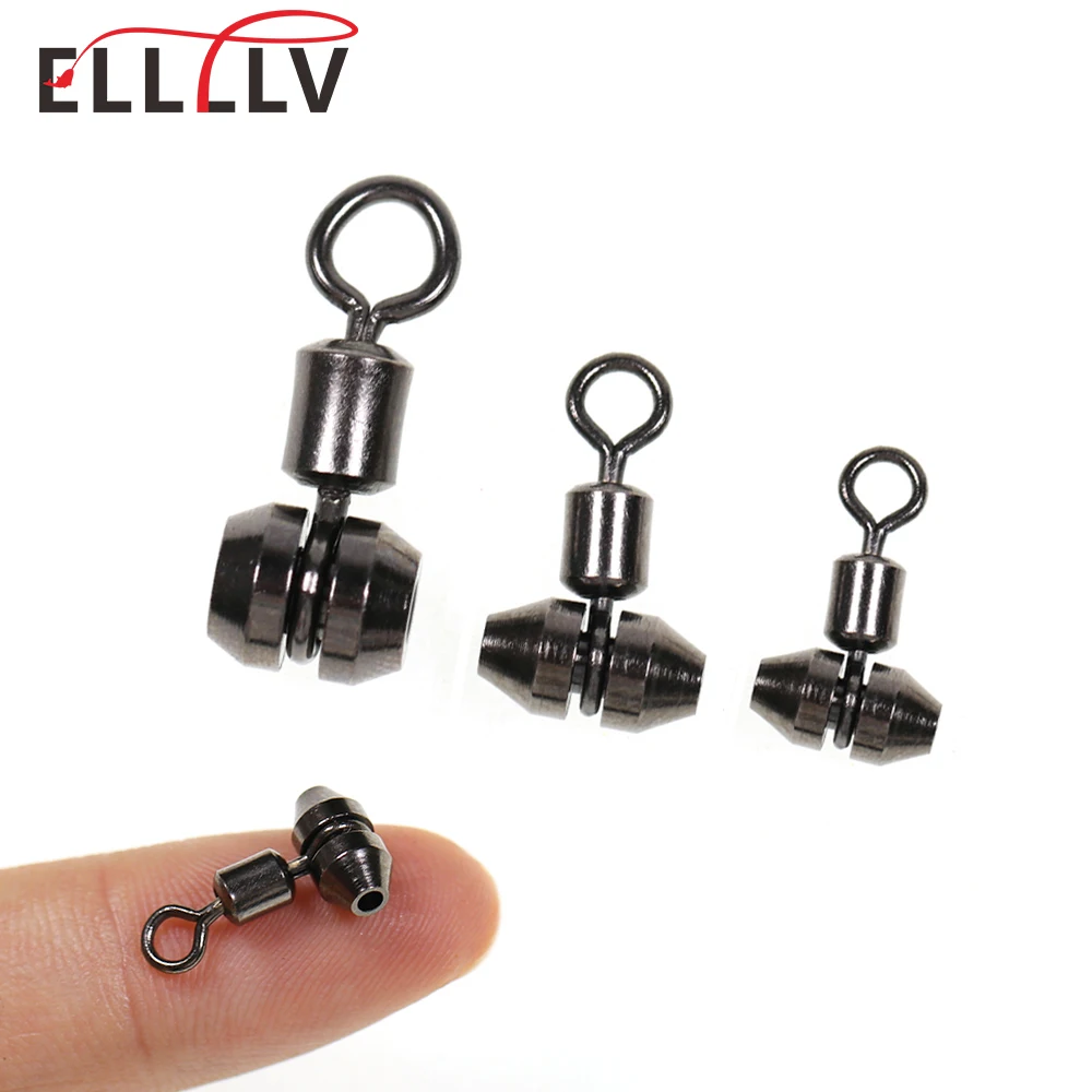 50pcs T-turn Trois 3 Voies De Pêche Pivotant En Laiton Baril Triple Pivotant Ligne Transversale 846826