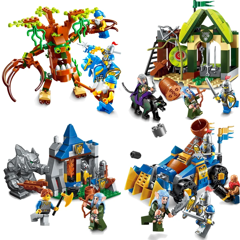 

Enlighten Glory Educational Building Blocks Toys Children Gifts Castle Knight Heros Weapon Elf Griffin Compatible Legoinglys