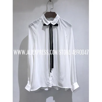 

Women's white shirt tops long sleeve blouses 2020 spring autumn shirts elegant retro shirts Simple top clothing White shirt
