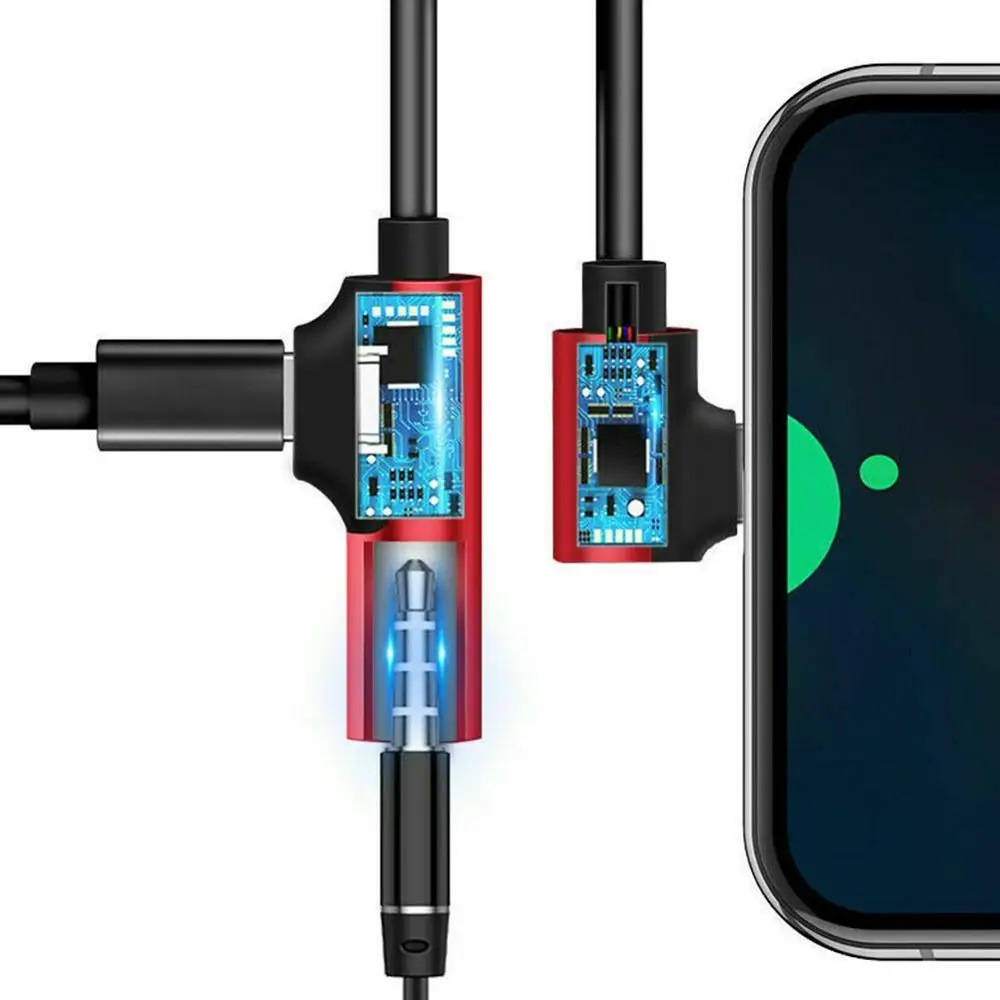 Usb Разветвитель для наушников с разъемом Type C на 3 5 мм Кабель адаптер Huawei Mi6
