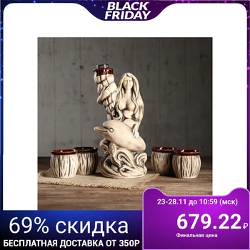

Set for wine "Mermaid", 5 items per set, 0.9 l / 0.1 ml