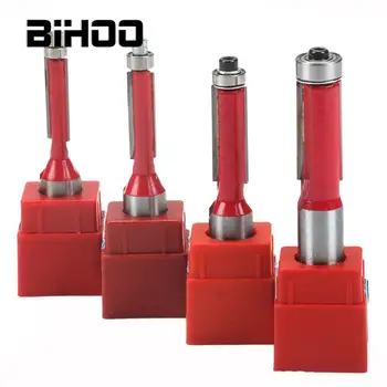 

4Pcs/Set 1/2" Shank Woodworking Double Flutes Straight Router Bit Set Cutter Tool for Wood Particleboard