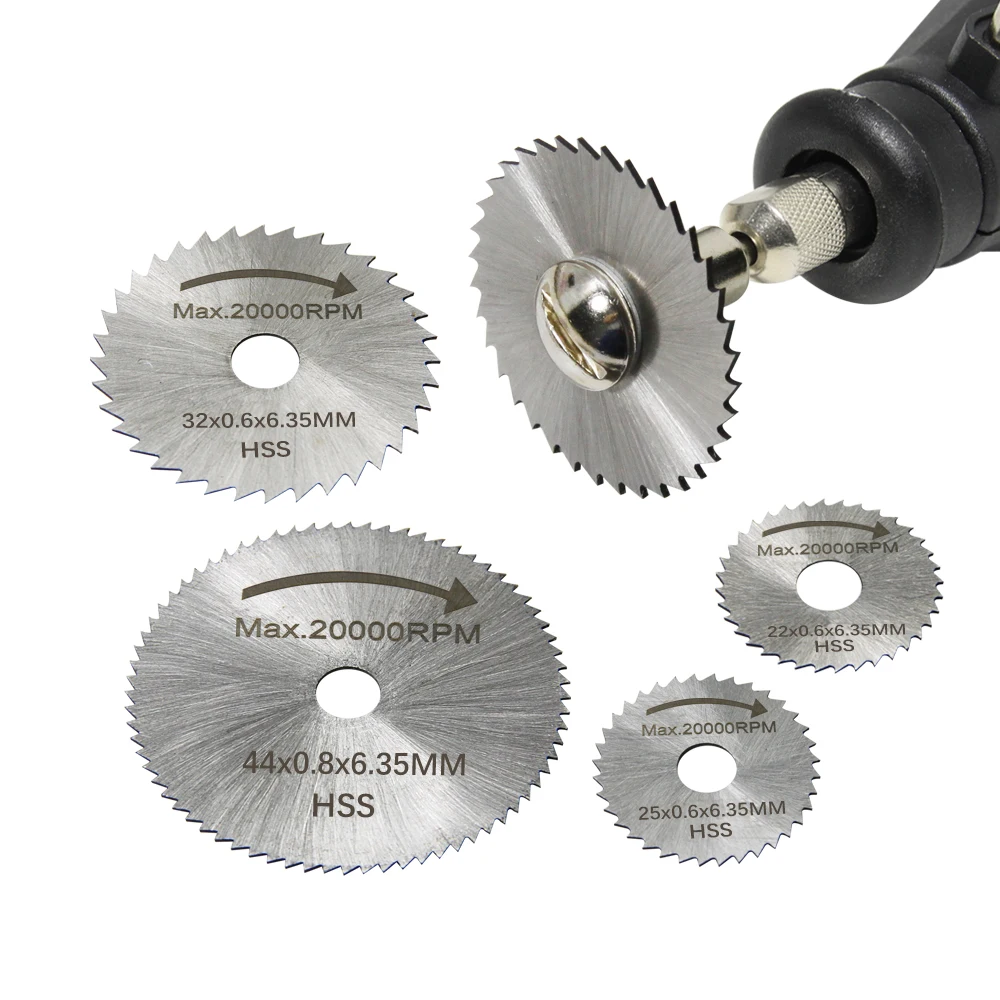 6Pcs HSS Saw Disc Set Wheel Cutting Blades For Grinderl Drills and Rotary Tools 