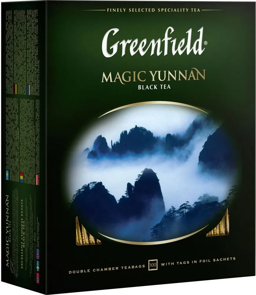 Чай Greenfield &quotMagic Yunnan&quot черный 100 пакетиков | Продукты