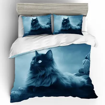

Twin Size Bedding Animal Bed Linen Euro Poplin Bedding Set Luxury Coarse Calico Children Duvet Cover Twin Couple Quilt 2 People