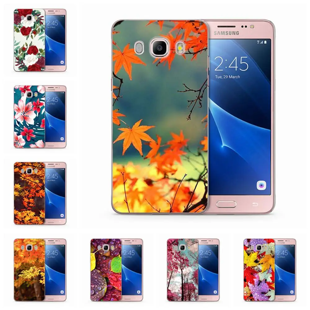 For Samsung Galaxy S9 S9Plus S8 Plus S7 edge Note 8 J230 J500 J720 A3 A5 2017 TPU Silicon Leaves Flower Pattern Cover Case W100 |