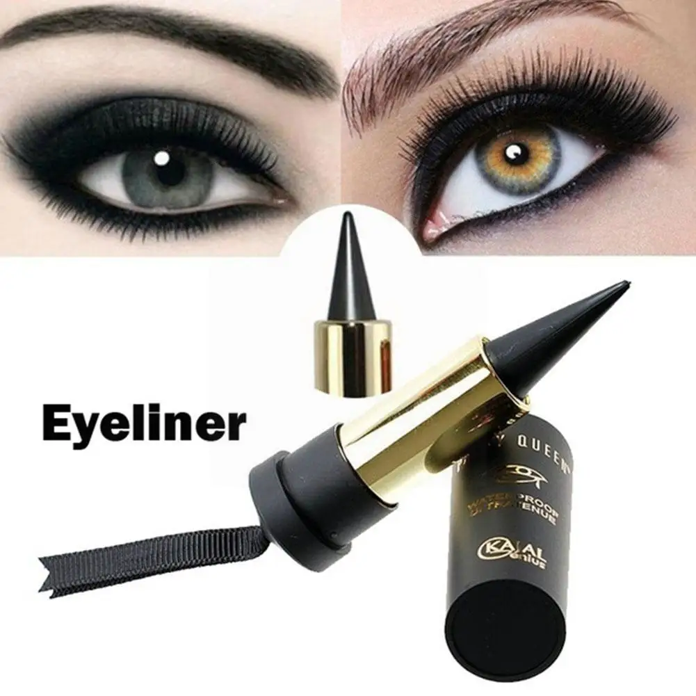 1ks černá trubice lipstick-style stuha eyeliner černá namyšlený přenosné přírodní oko vodotěsný liniové pero krém dlouhé namyšlený