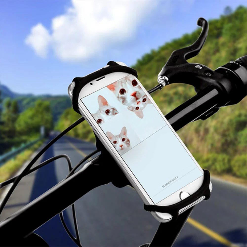 Универсальный держатель на Руль Телефона GPS ABS + силиконовый для мотоцикла