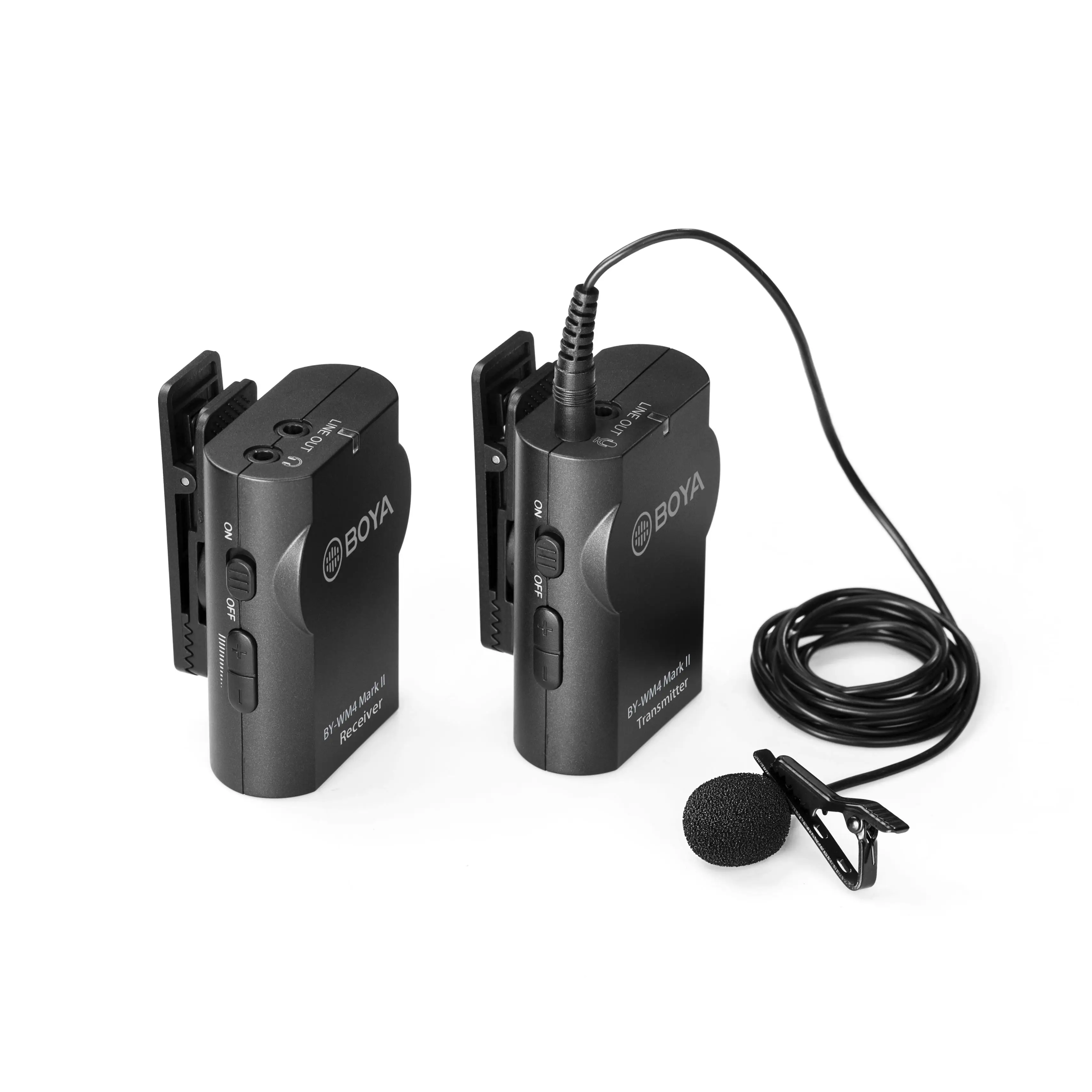 

BOYA BY-WM4 MK II Universal Lavalier Wireless Microphone Mic with Real-time Monitor for IOS Smartphone Tablet DSLR Camera Sony