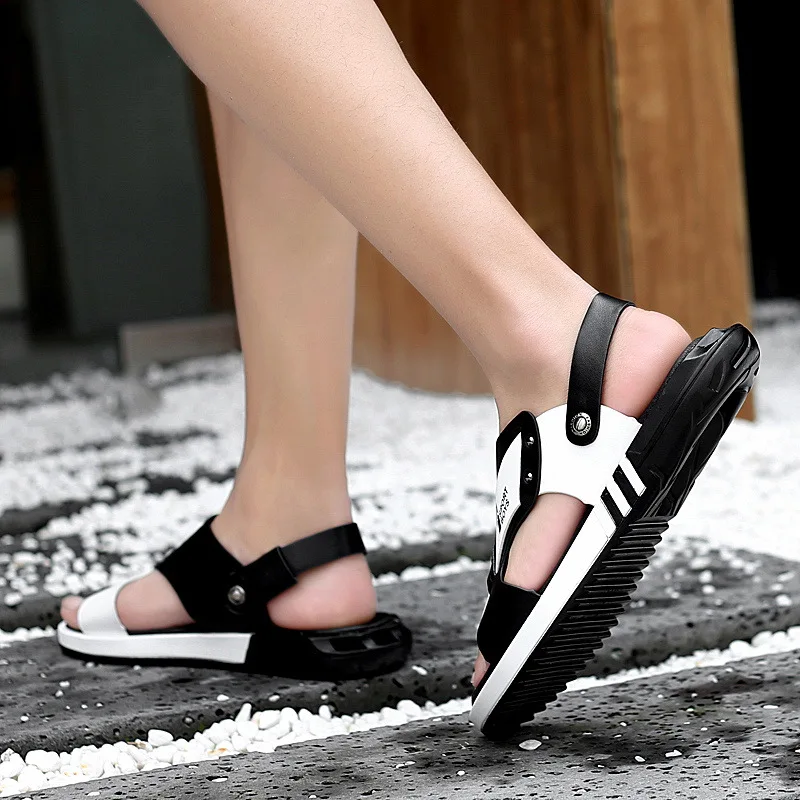 

Genuine Leather Sandals Men's Korean-style Trend 2019 New Style Summer Slipper Men Viet Nam Casual Slippers Dual Purpose Sand