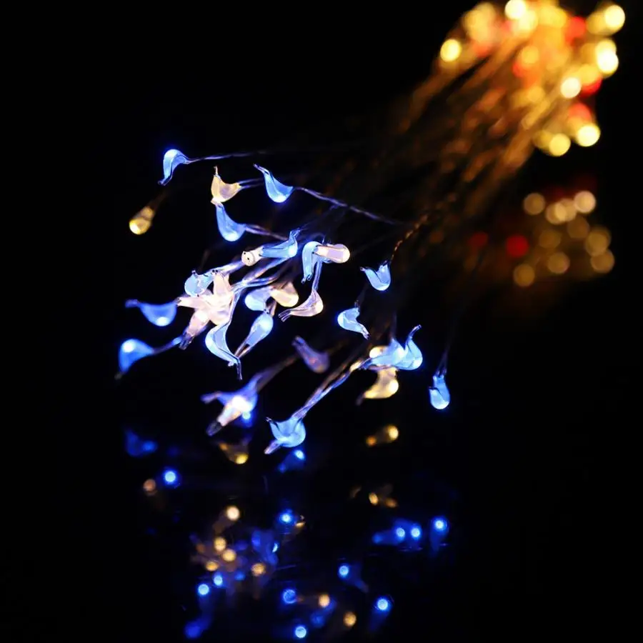 

Firework String Light 2Pcs Solar Powered Outdoor LED String Lights Party Holidays Decorative Firework Fairy Light