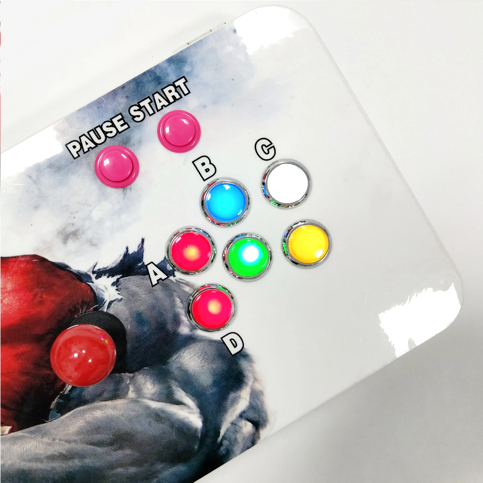 2 игрока Pandora Box 9 комплект копия SANWA Джойстик, Хромированный Светодиодный кнопочный для DIY аркадная Машина домашний шкаф с ручным управлением