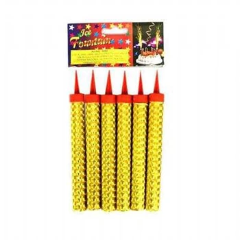 

200 Packs Surprise Creative Straight Barrel Golden Champagne Fireworks Magic Wand Burning Candle Cake Decoration Party Supplies