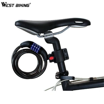 

WEST BIKING Tonyon Bike Lock 4 Digit Code Combination Bicycle Security Lock 1200 x 8mm/12mm Steel Cable Spiral Bike Cycling Lock