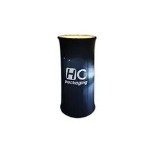 Изготовленный На Заказ художественный Печатный цилиндрический светодиодный светильник с подсветкой, коробка из ткани, алюминиевая рама, свободно стоящие светодиодные дисплеи с зарядным устройством