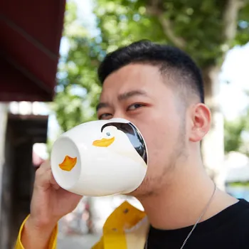 

500ml Cartoon animal ceramic water cup large capacity mugs and cups lovely coffee mug children's gift free shipping