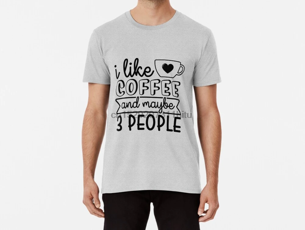 Мужская забавная футболка с надписью I like coffee and maybe 3 people женские футболки | одежда
