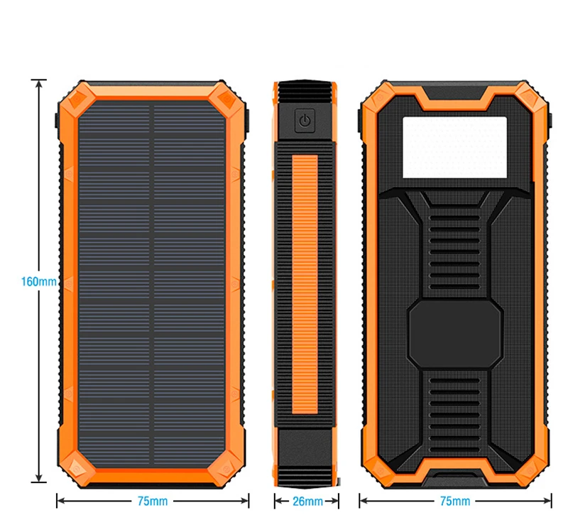 30000mah banco de energia solar 18w pd