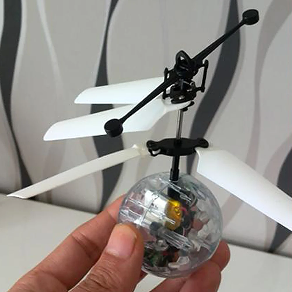Children Outdoor Aircraft Toys Flying RC toy Electric Ball LED Flashing Light Aircraft Helicopter Induction Toy Mind Control Toy