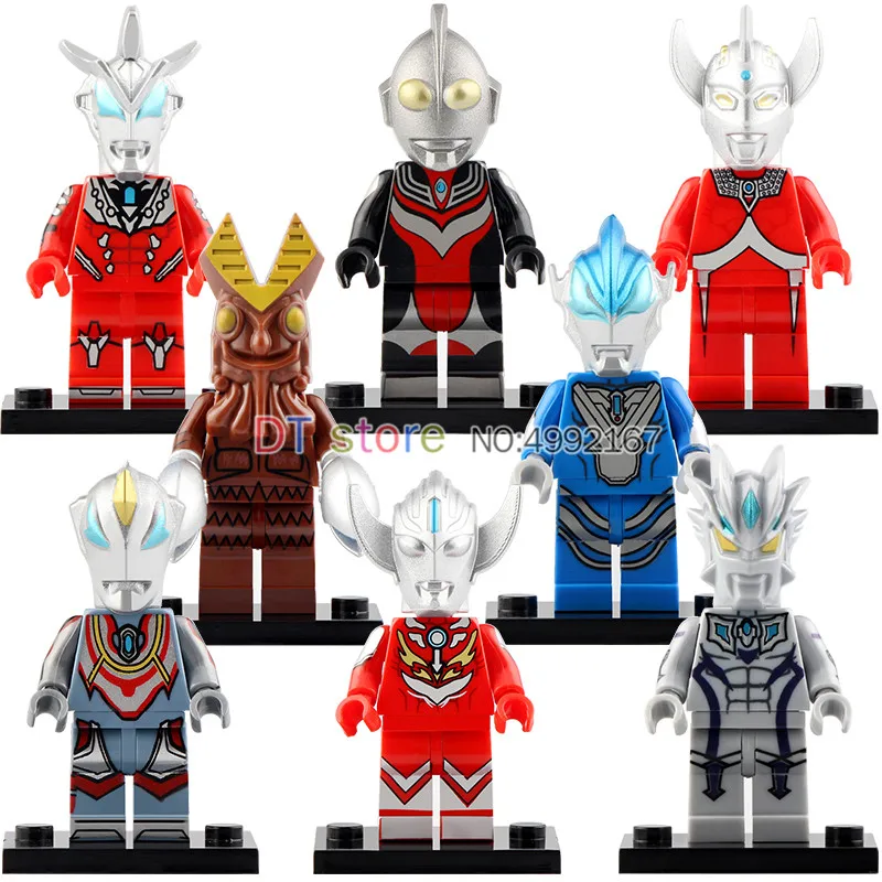 

50pcs Ultraman Diga Altman Baltan Star Explosion Flame Cloth Figures For Children Collection Building Blocks Toys PG8247