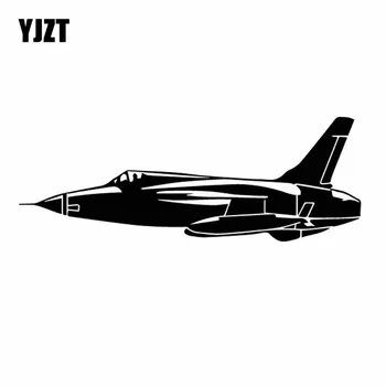 

YJZT 16.8CM*6CM Delicate Airplane Advanced Vinyl Decal Aircraft High Quality Car Sticker Cool Black/Silver C27-1181