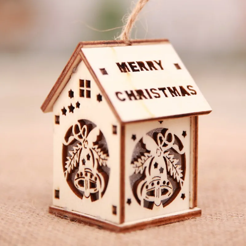 

LED Christmas Tree House Style Fairy Lights Hanging Decor Led Wedding Natal Garland Christmas Decorations Festival Party