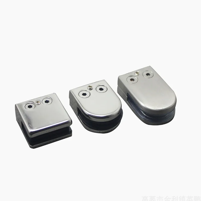 Stainless Steel Clips Glass Shelf Clamp Holder 4Pcs Stainless Steel Square Clamp Holder Bracket Clip For Glass Shelf Handrails