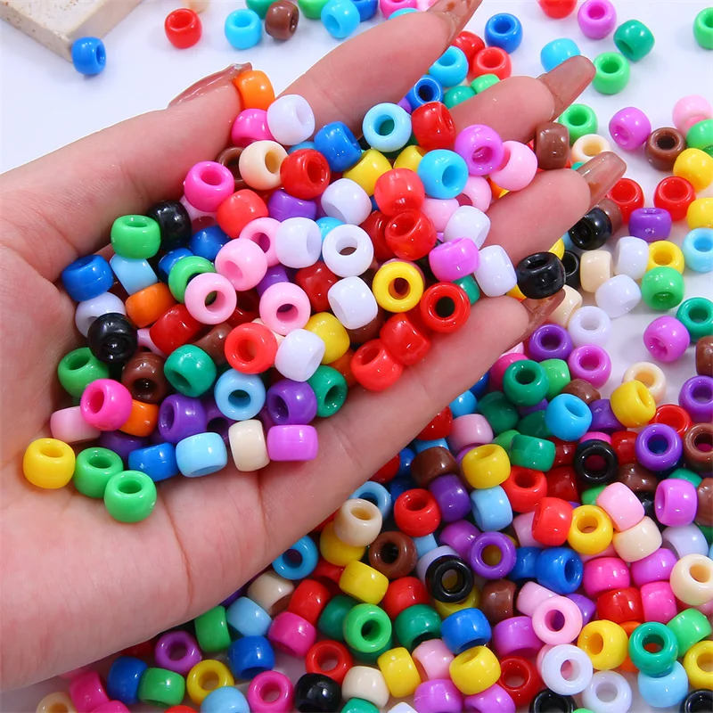 6 Perles Acryliques Noires 20x17mm Striées Mordoré - Pour Création Bijoux DIY