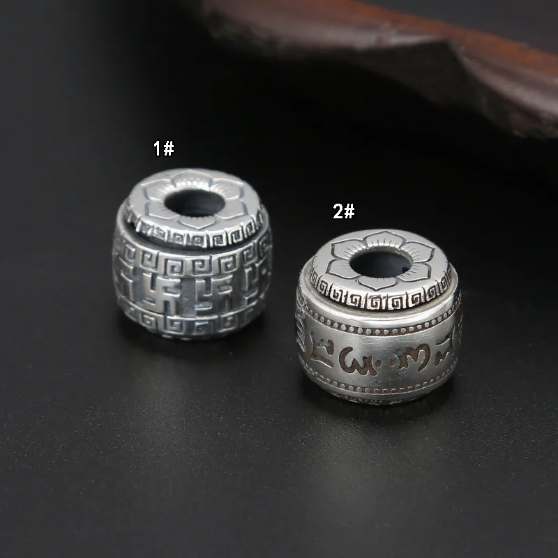 S925 Sterling Silver Jewelry six-word Mantra Wanxiang Road Pass Pendant Thai Transfer Beads Men And Women | Украшения и