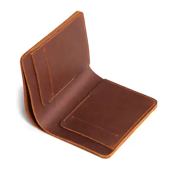 

Retro Leather Men Purse Horizontal Vertical Male Wallet ID Credit Card Holder M6CC