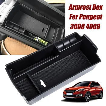 

Auto Car Central Armrest Box Storage Box Storage Case for Peugeot 3008 3008GT 5008 2017 2018 2019
