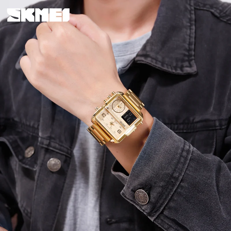 Skmei Luxury Men Quartz Digital Watch Creative Sport Watches Male Waterproof Wristwatch Montre Homm-3