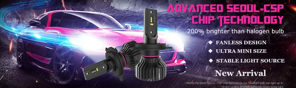 Супер яркий автомобиль Фары H7 LED H4 LED/HB2/9003 H8/H9/H11 HB3/9005 HB4/9006 Авто лампы 72 Вт 9000LM автомобилей фары 6500 К
