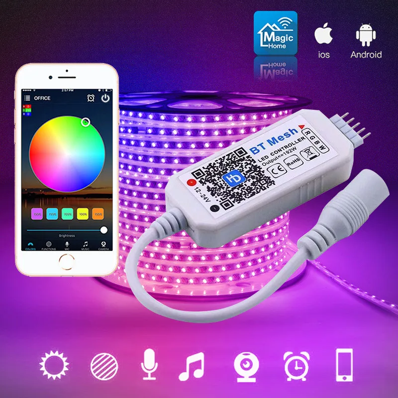 Умная домашняя умная bluetooth-подсветка RGBW светодиодный мини-контроллер Haodeng приложение контроллер для RGBW светодиодные полосы светящееся Рождественское украшение