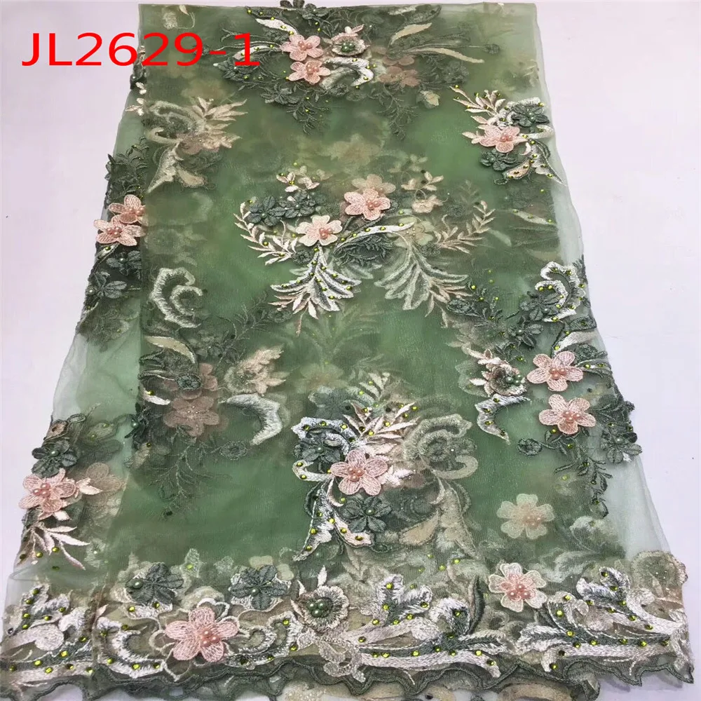 Hot selling Italian new design baby pink high- class embroidery transparent mesh child skirt fabric 5 yards