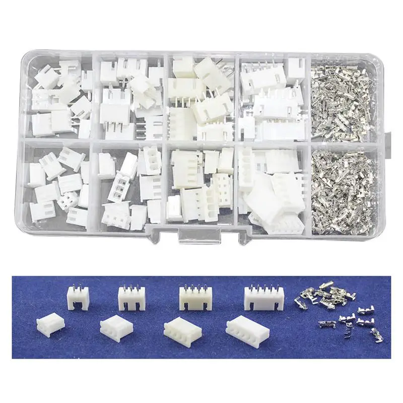 40 sets Kit in box 2p 3p 4p 5 pin 2.54mm Pitch Terminal / Housing / Pin Header Connector Wire Connectors Adaptor XH Kits